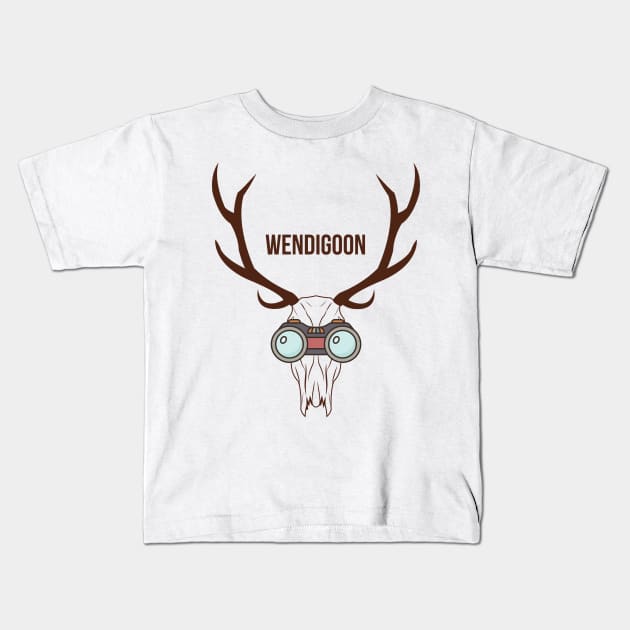 deer skull Kids T-Shirt by OnlyHumor